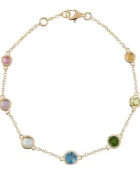 SHAY Bracciale Rainbow Bezel Drop in oro 18kt Oro