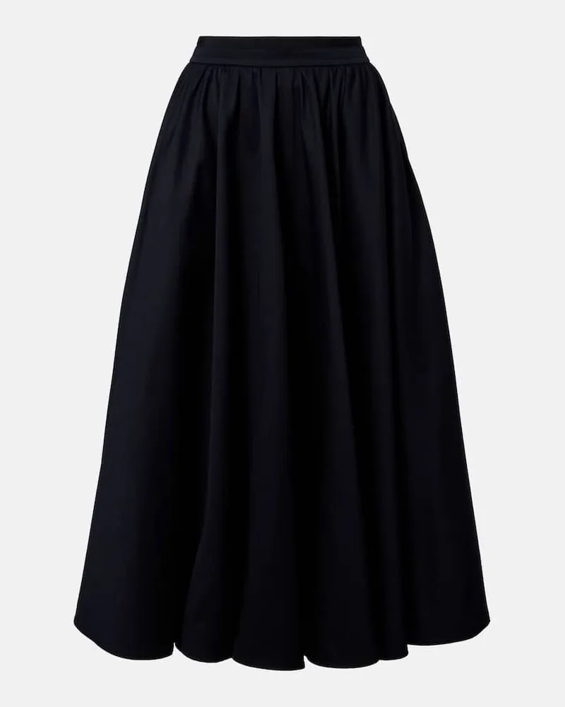 Patou Gonna midi in cotone Nero