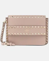 Valentino Garavani Borsa Rockstud Small in pelle Neutro