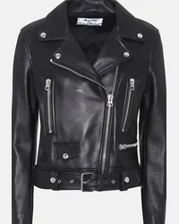 Acne Studios Giacca biker in pelle Nero