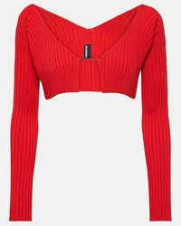 Jacquemus Cardigan cropped La Maille Pralù Rosso