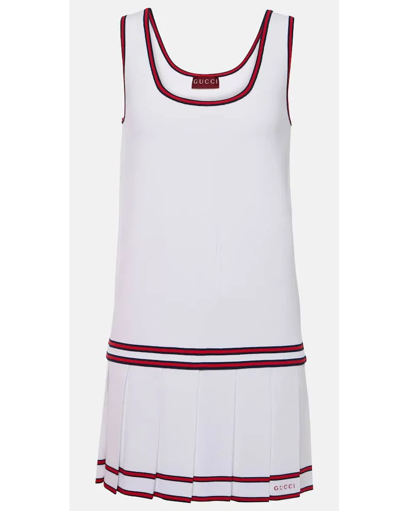 Gucci Abito corto con logo Bianco