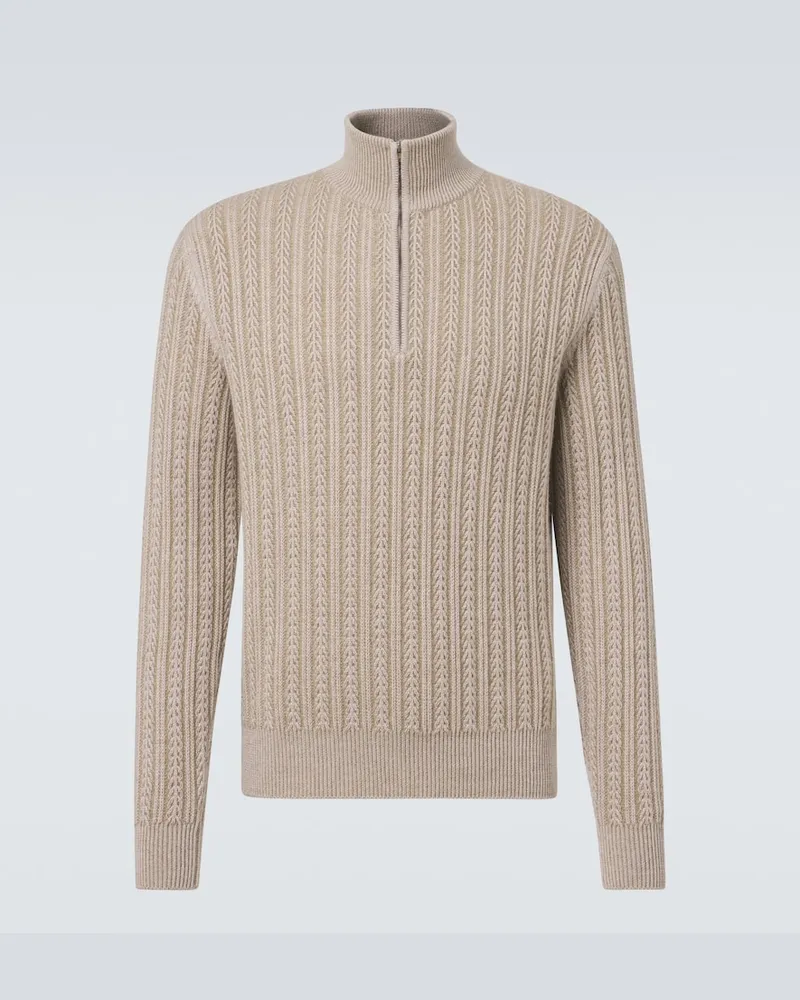 AGNONA Pullover in cashmere, lana e seta Beige