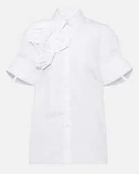 Erdem Camicia in cotone con applicazioni Bianco