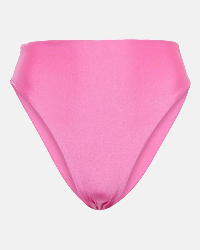JADE SWIM Slip bikini Incline a vita alta Rosa