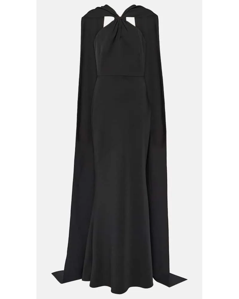 Safiyaa Abito lungo Lilien in crÃªpe Nero