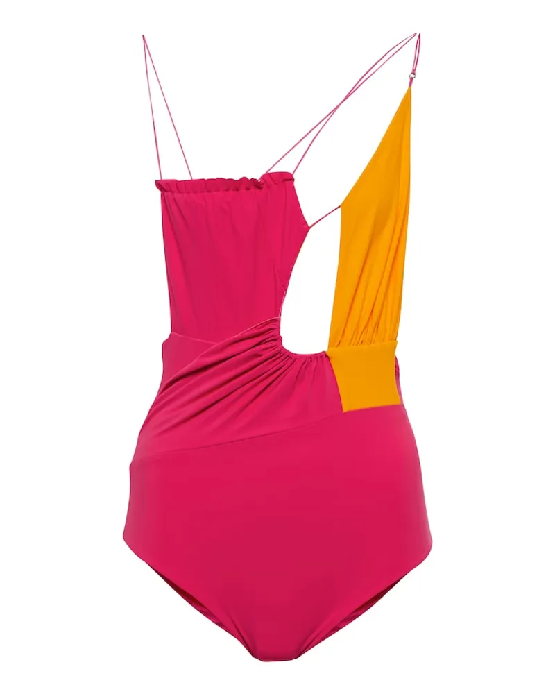 Nensi Dojaka Costume intero asimmetrico Rosa