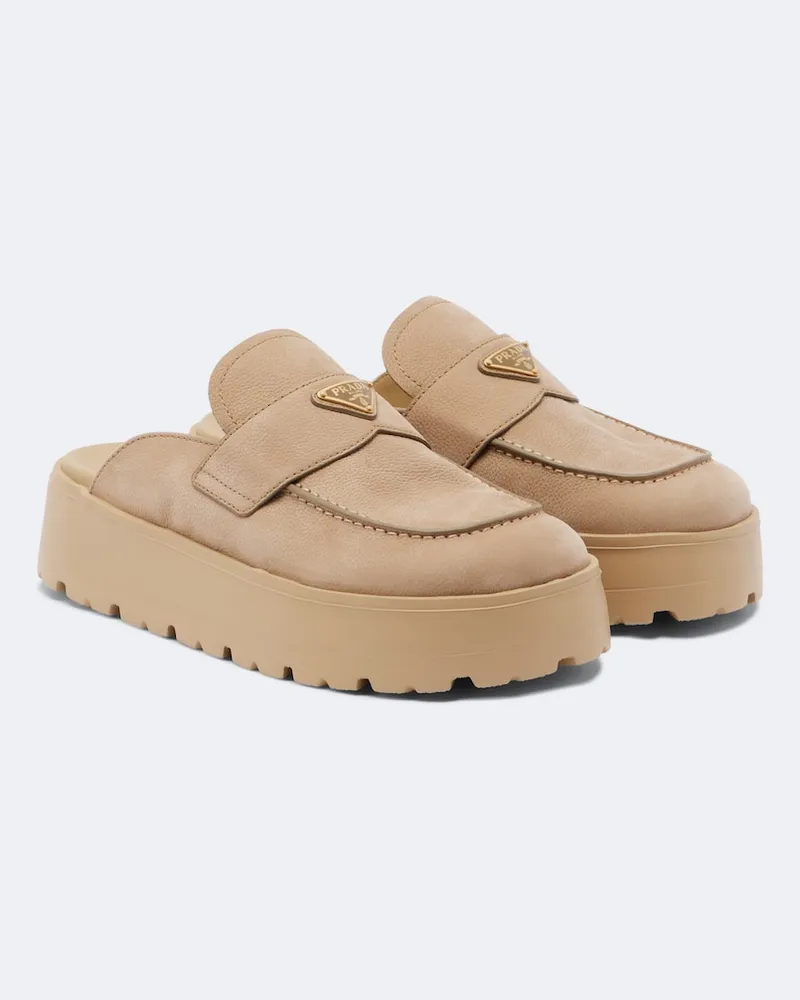 Prada Mules in suede Beige