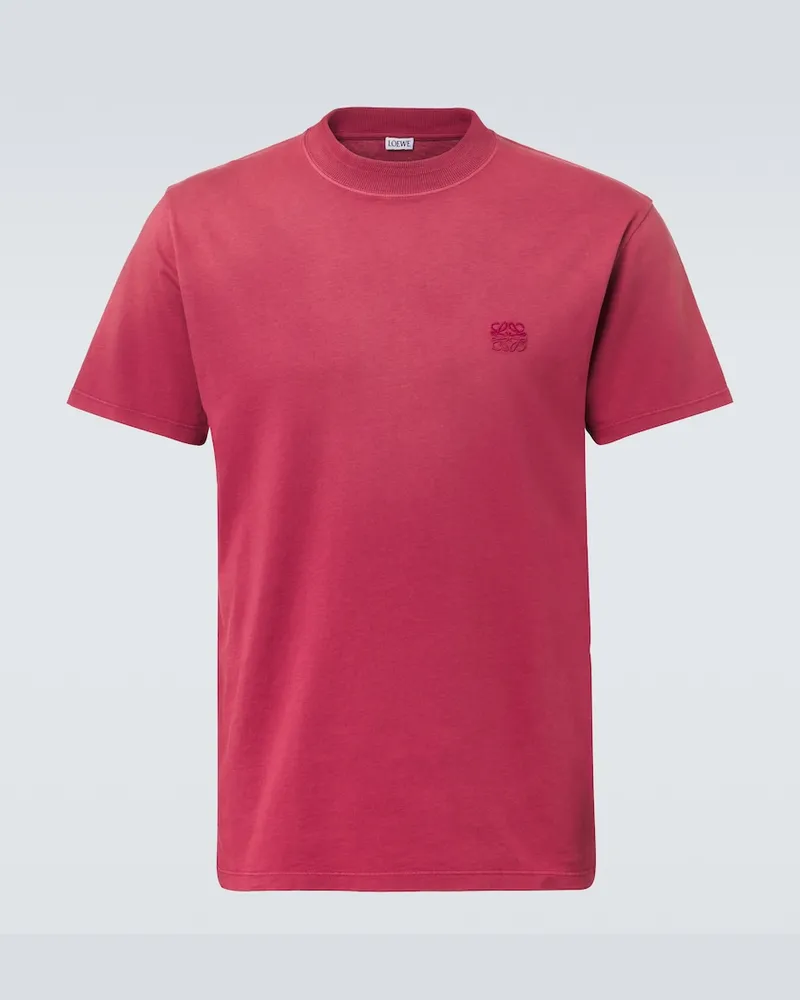 Loewe T-shirt Anagram in jersey di cotone Rosso