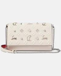 Christian Louboutin Clutch Paloma in pelle con decorazione Neutro