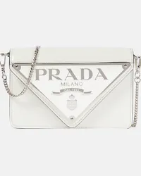 Prada Borsa a tracolla Triangle Mini in pelle Bianco