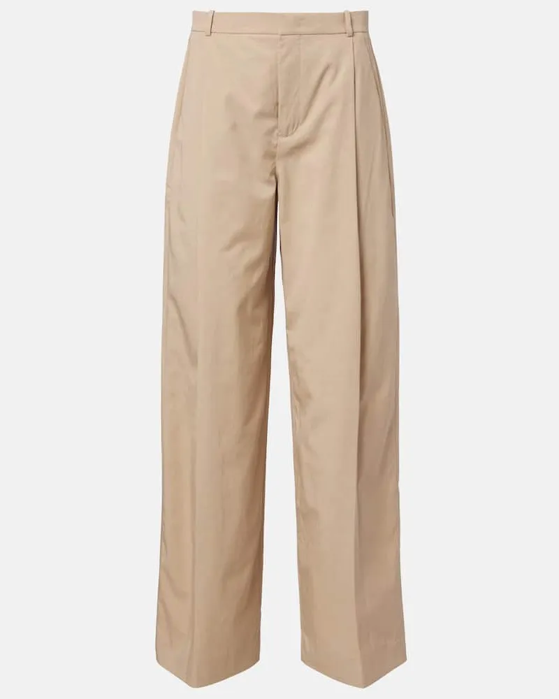 Vince Pantaloni Camille a gamba larga Beige