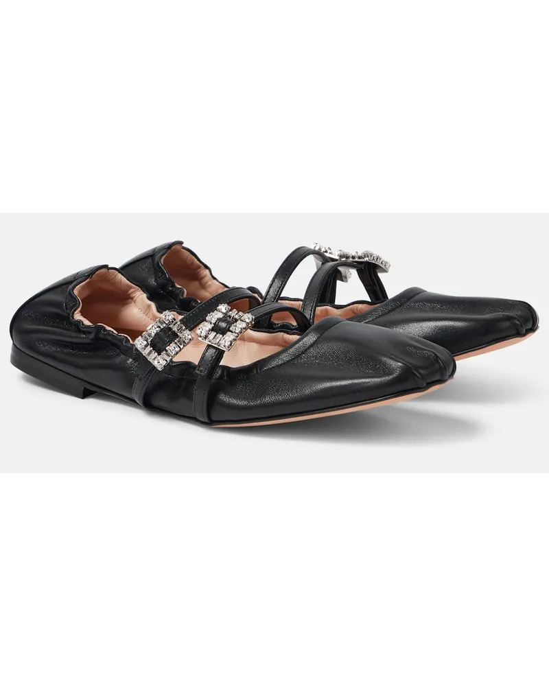 Roger Vivier Ballerine in pelle con decorazioni Nero