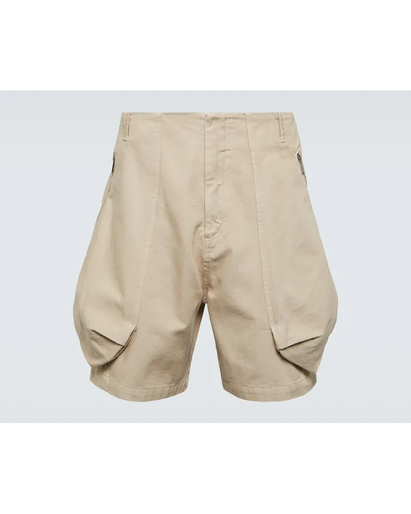 Jacquemus Shorts Cargo Croissant in cotone Beige