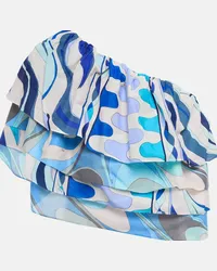 Emilio Pucci Top monospalla Patchwork in cotone Blu