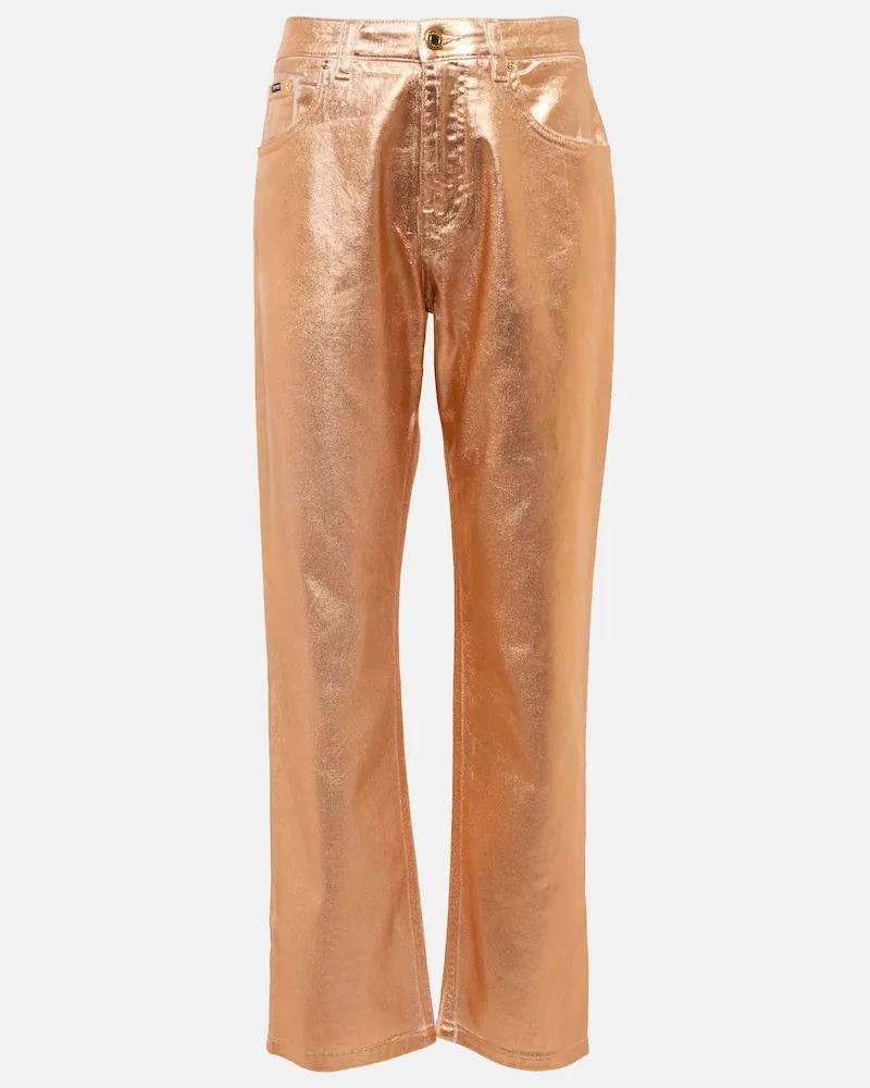 Tom Ford Jeans boyfriend metallizzati Rosa