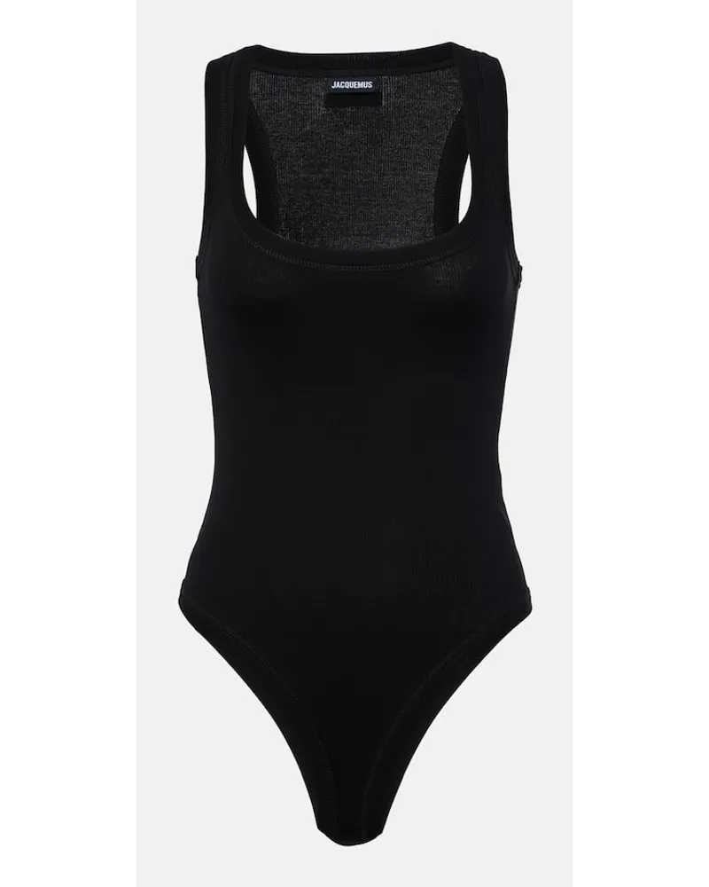 Jacquemus Body Gros Grain in cotone Nero