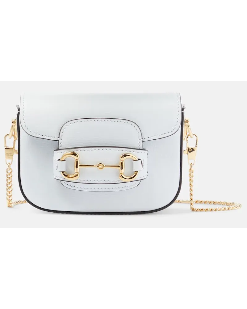 Gucci Borsa a tracolla Horsebit 1955 Micro Blu
