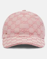 Gucci Cappello da baseball in canvas GG Supreme Rosa