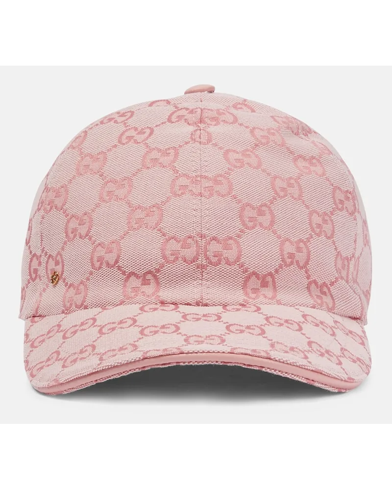 Gucci Cappello da baseball in canvas GG Supreme Rosa