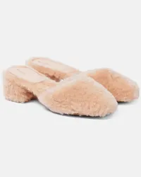 KHAITE Mules Clio in shearling Rosa