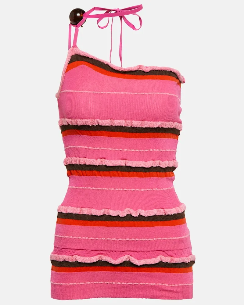 Jacquemus Top La Maille Concha con decorazioni Rosa