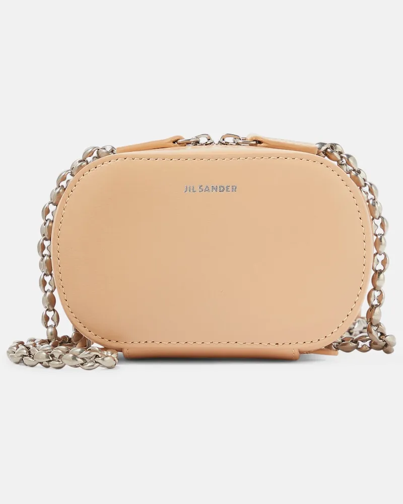 Jil Sander Borsa a tracolla Mini in pelle Beige
