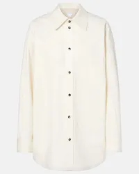 Bottega Veneta Camicia in lino e cotone Bianco