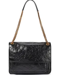 Saint Laurent Borsa a spalla Niki Medium in pelle Nero