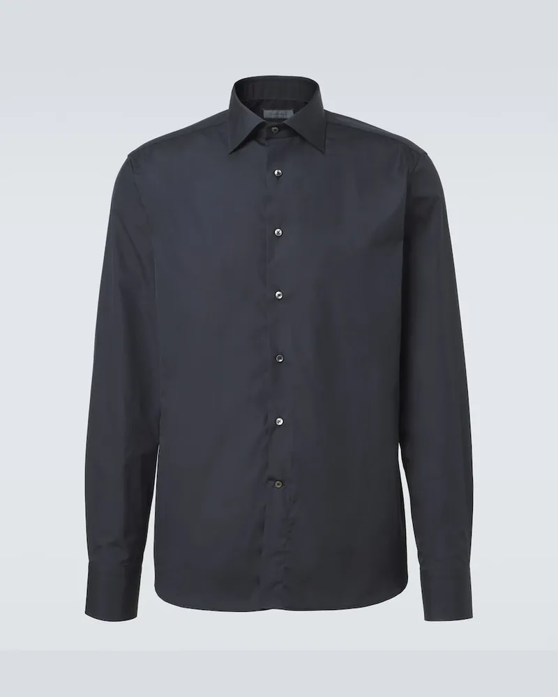 Canali Camicia in cotone Blu