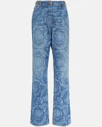 Versace Jeans regular Barocco a vita alta Blu