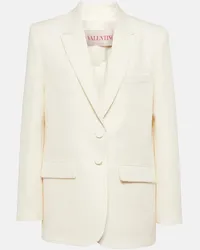 Valentino Garavani Blazer in Crepe Couture Toile Iconographe Bianco