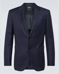 Ermenegildo Zegna Blazer monopetto in lana Nero