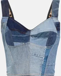 Dolce & Gabbana Bustier in denim Blu