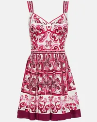 Dolce & Gabbana Miniabito Majolica in misto seta Rosa