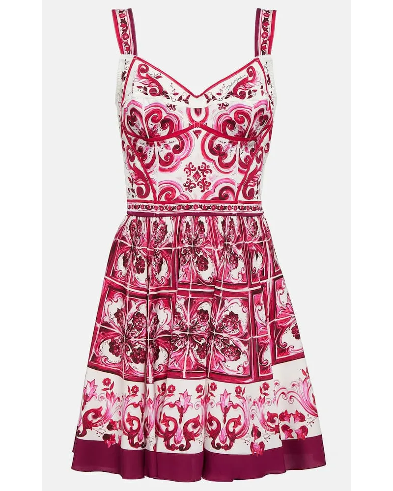 Dolce & Gabbana Miniabito Majolica in misto seta Rosa