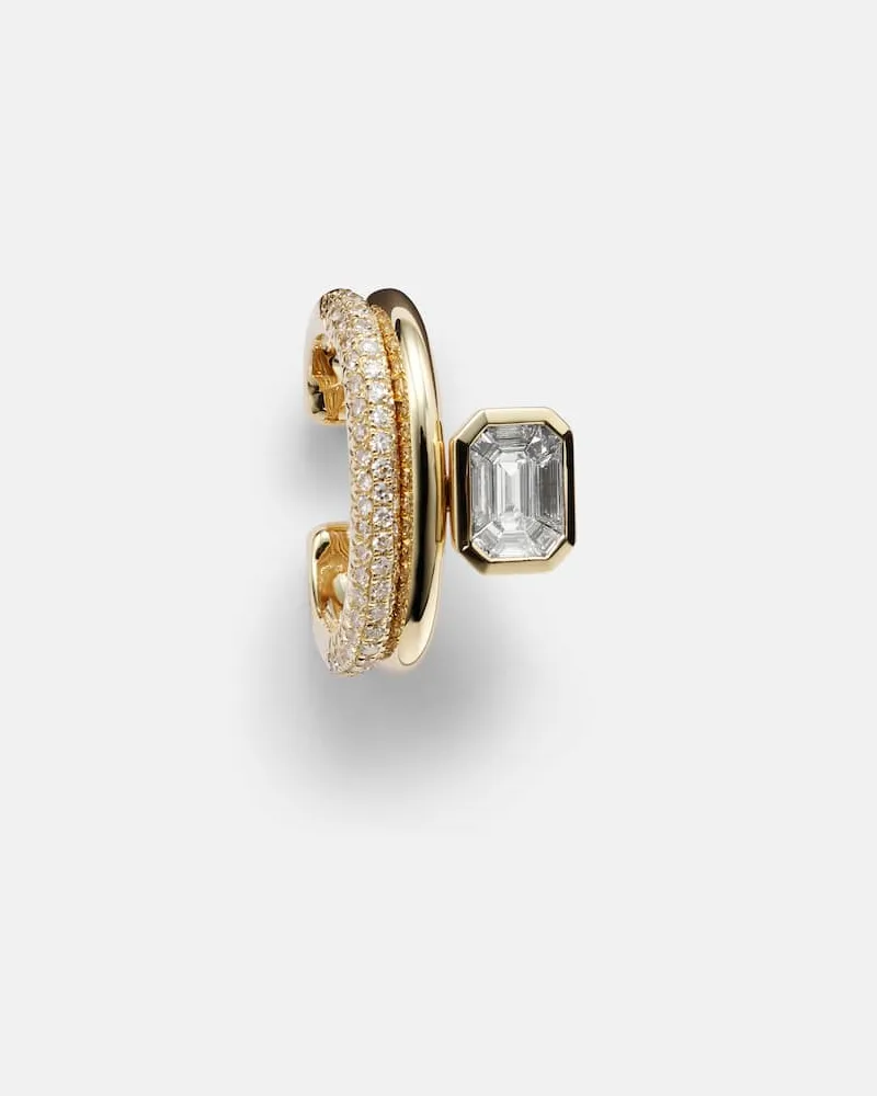 SHAY Orecchino ear cuff in oro 18kt con diamanti Oro