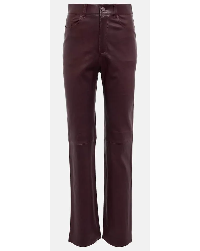 Stouls Pantaloni regular Terry in pelle Rosso