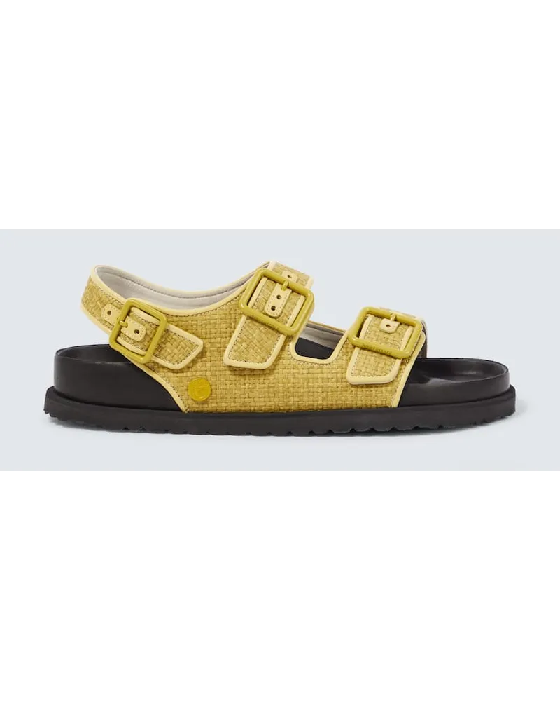 Birkenstock Sandali Milano in rafia Giallo