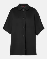 Gucci Cappotto reversibile in lana e seta GG Nero