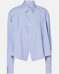 Sacai Camicia in popeline di cotone a righe Multicolore