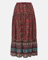 Ulla Johnson Gonna midi Paige in misto cotone Multicolore