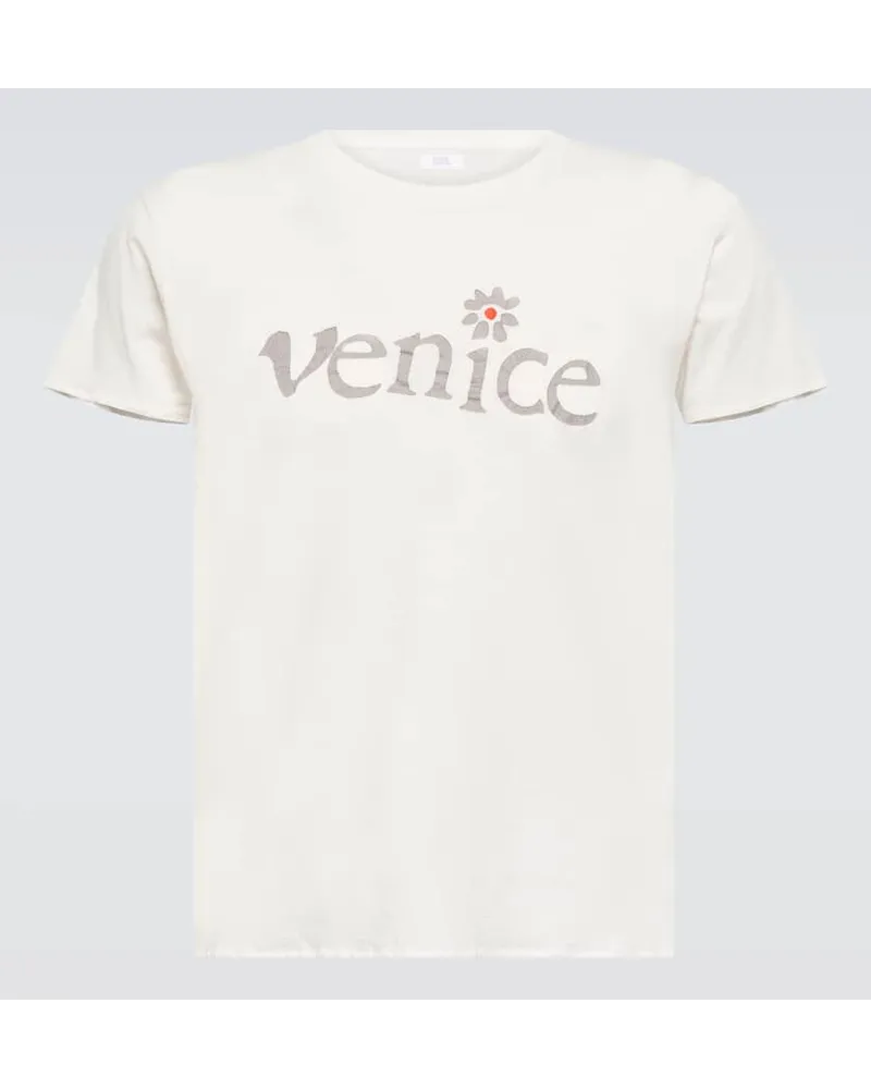 ERL T-shirt in cotone con stampa Bianco