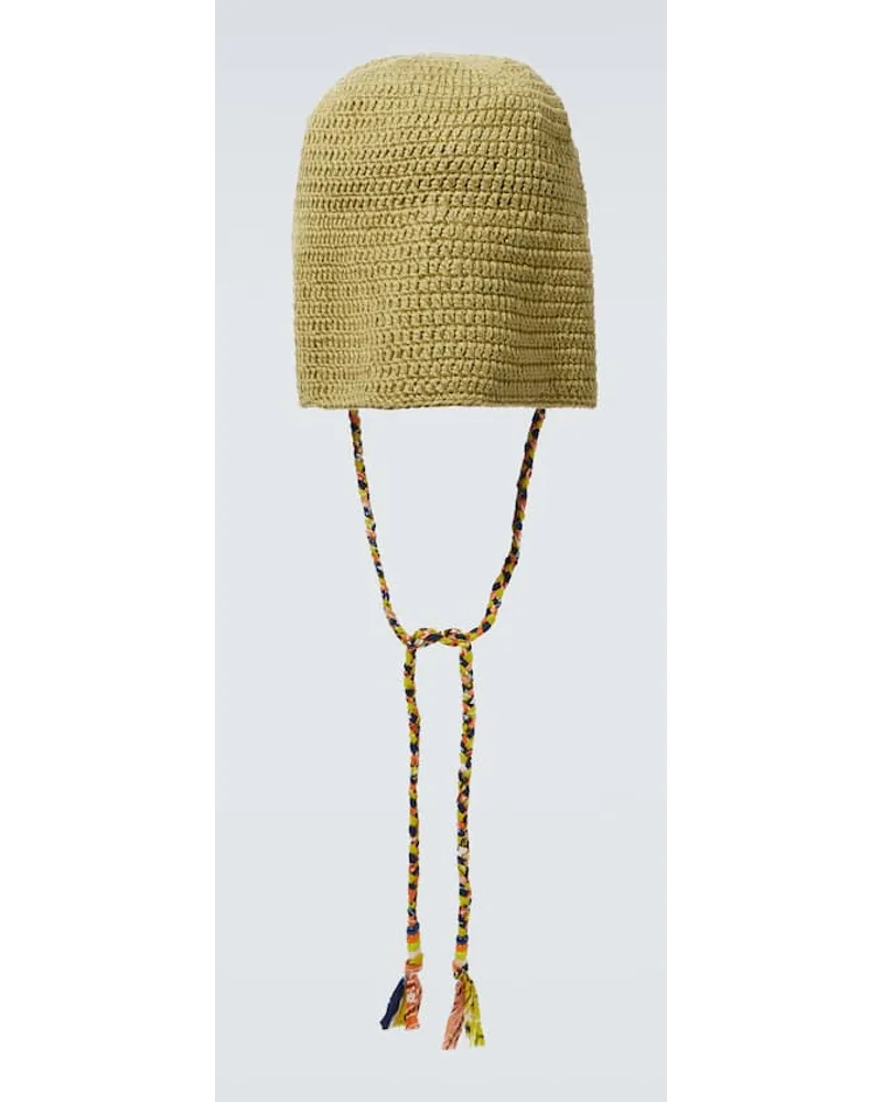 Alanui Cappello Beach Break in cotone crochet Verde