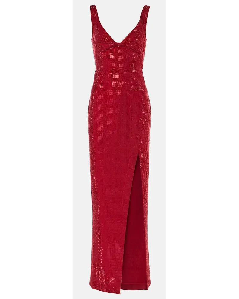 Roland Mouret Abito lungo con paillettes Rosso