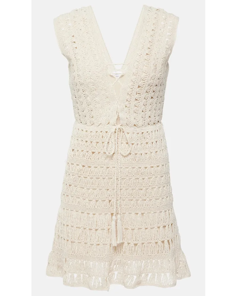 Anna Kosturova Miniabito Jennifer in crochet di cotone Bianco