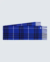 Burberry Sciarpa Burberry Check in cashmere Blu