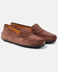 TOD'S Mocassini in suede Marrone