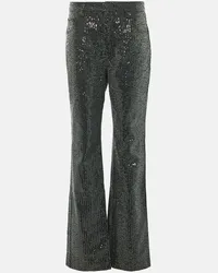 ROTATE Birger Christensen Jeans regular con paillettes Nero