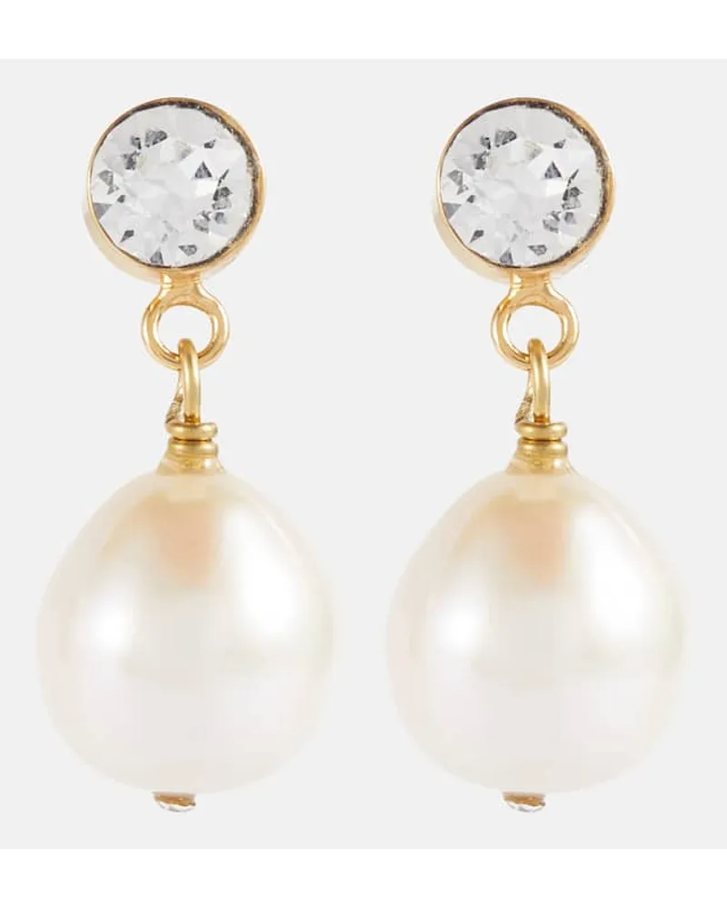 Jennifer Behr Orecchini Percy con perle bijoux Bianco